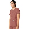 image:imageCarhartt Scrubs for Women Force Essentials VNeck Tops with 5 PocketsWildrose