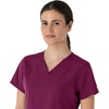 image:imageCarhartt Scrubs for Women Force Essentials VNeck Tops with 5 PocketsWine