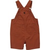 image:imageCarhartt Unisex Baby Loose Fit Overall Shorts Canvas ShortallsCarhartt Brown