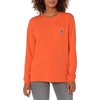 image:imageCarhartt Womens 103244 Womens WK126 Workwear Pocket Long Sleeve TShirtBrite Orange