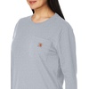 image:imageCarhartt Womens 103244 Womens WK126 Workwear Pocket Long Sleeve TShirtHeather Gray