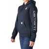 image:imageCarhartt Womens Iconic Clarksburg Logo SweatshirtDeep Smoke Blue