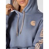 image:imageCarhartt Womens Iconic Clarksburg Logo SweatshirtLight Faded Navy HeatherLight Taupe Hea