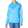 image:imageCarhartt Womens Iconic Clarksburg Logo SweatshirtTranquil Blue Heather