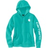 image:imageCarhartt Womens Iconic Clarksburg Logo SweatshirtVintage Aqua