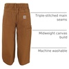 image:imageCarhartt babyboys amp Toddler Washed Dungaree PantsCarhartt Brown