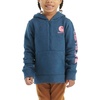 image:imageCarhartt girls Longsleeve Halfzip Hooded SweatshirtDark Denim Blue Heather