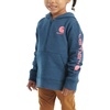 image:imageCarhartt girls Longsleeve Halfzip Hooded SweatshirtDark Denim Blue Heather
