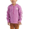 image:imageCarhartt girls Longsleeve Halfzip Hooded SweatshirtIris Orchid Purple Heather