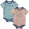 image:imageCarhartt Baby Boys ShortSleeve Pocket BodysuitBright Turquoise and Orange Fish Print