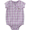 image:imageCarhartt Baby Girls Poplin BodysuitLavender Plaid