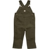 image:imageCarhartt Boys Loose Fit Canvas Bib OverallsOlive Green