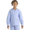 image:imageCarhartt Kids CA7108 LongSleeve Quilted Jersey Half Zip Sweatshirt  GirlsMed Purple