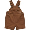 image:imageCarhartt Kids CM9748 Canvas Ruffle Front Shortall  GirlsCarhartt Brown