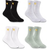 image:imageCarhartt Kids SC2254T Toddler Midweight Embroidered Crew Sock 4Pack  UnisexAssorted 01