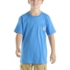 image:imageCarhartt Kids Short Sleeve Pocket TShirt Tee Shirt  100 Cotton  A Classic Pocket Tee Built Tough For Kids  Everyday WearBright Blue