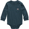 image:imageCarhartt LongSleeve Pocket Bodysuit  100 Cotton  Made From Breathable 100 Cotton Jersey  Easy ChangesAtlantic Deep