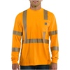 image:imageCarhartt Mens HV Force Relaxed LS Class 3 TShirtBrite Orange