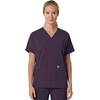 image:imageCarhartt Scrubs C13110 Womens Force CrossFlex Modern Fit Oversized VBlack Plum