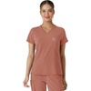 image:imageCarhartt Scrubs for Women Force CrossFlex Panel VNeck Tops with 3 PocketsWild Rose
