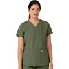image:imageCarhartt Scrubs for Women Force Essentials VNeck Tops with 5 PocketsOlive