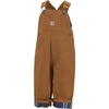 image:imageCarhartt Unisex Baby Bib Overall  Soft Cotton  Lined Bib Overall With Adjustable Shoulder Strap  Easy ChangesCarhartt Brown