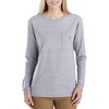 image:imageCarhartt Womens 103244 Womens WK126 Workwear Pocket Long Sleeve TShirtHeather Gray
