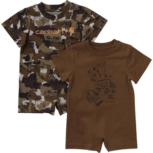 image:imageCarhartt Baby Boys ShortSleeve Pocket BodysuitCarhartt Brown Camo Construction
