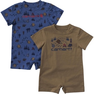 image:imageCarhartt Baby Boys Shortsleeve Pocket BodysuitBeige and Blue Outdoors Camping