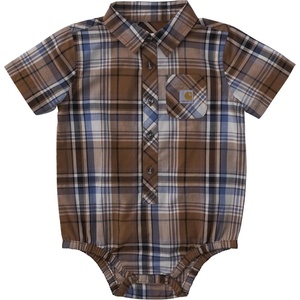 image:imageCarhartt Baby Boys Shortsleeve Pocket BodysuitCarhartt Brown Plaid