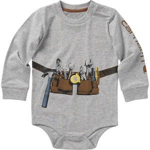 image:imageCarhartt Baby Girls LongSleeve BodysuitGrey Heather