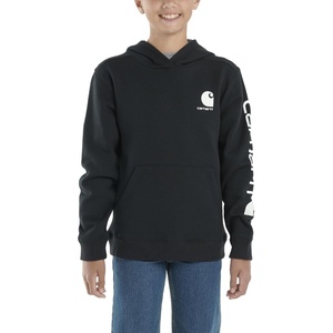 image:imageCarhartt Boys Long Sleeve Hooded SweatshirtCaviar Black