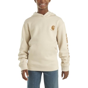 image:imageCarhartt Boys Long Sleeve Hooded SweatshirtLight Malt Beige