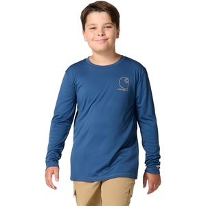 image:imageCarhartt Boys LongSleeve Force Sun Defender TShirt  BoysDark Denim