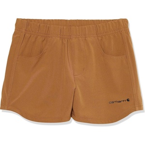 image:imageCarhartt Girls Denim Short  Soft Cotton  Heavyweight 105Ounce Denim Blend  Durable  Everyday WearBrown