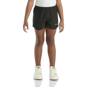 image:imageCarhartt Girls Denim Short  Soft Cotton  Heavyweight 105Ounce Denim Blend  Durable  Everyday WearCaviar Black