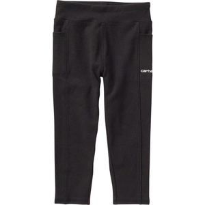image:imageCarhartt Girls Fitted Utility Legging  Soft Cotton  Utility Legging With Side Piecings And Back Yoke  Everyday WearCarhartt Black