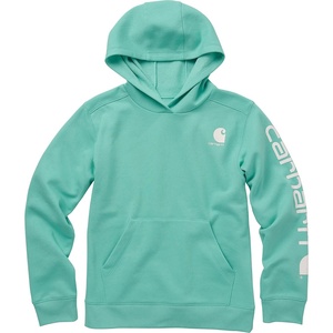 image:imageCarhartt Girls Hooded Sweatshirt  Polyester Blend  65Ounce 70 Cotton30 Polyester Printed Fleece  Everyday WearCockatoo