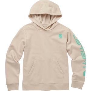 image:imageCarhartt Girls Hooded Sweatshirt  Polyester Blend  65Ounce 70 Cotton30 Polyester Printed Fleece  Everyday WearMalt