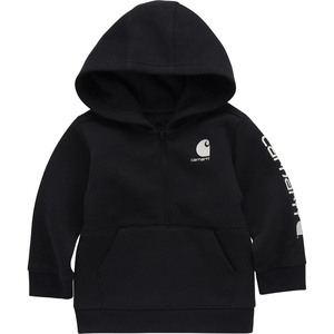 image:imageCarhartt Kids CA6273 LongSleeve HalfZip Sweatshirt  BoysCaviar Black