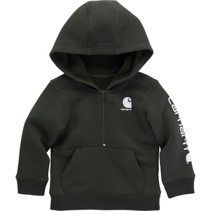 image:imageCarhartt Kids CA6273 LongSleeve HalfZip Sweatshirt  BoysDark Olive Green