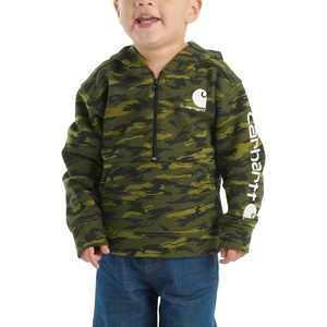 image:imageCarhartt Kids CA6273 LongSleeve HalfZip Sweatshirt  BoysGreen Camo