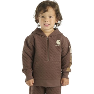 image:imageCarhartt Kids CA6273 LongSleeve HalfZip Sweatshirt  BoysMed Brown