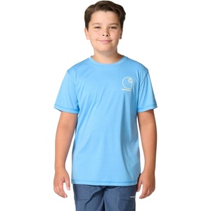 image:imageCarhartt Kids CA6696 ShortSleeve Force Sun Defender TShirt  BoysAzure Blue Heather