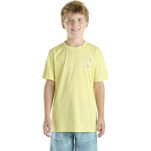 image:imageCarhartt Kids CA6696 ShortSleeve Force Sun Defender TShirt  BoysBright Green