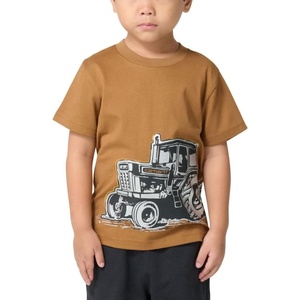 image:imageCarhartt Kids CA6837 ShortSleeve Tractor Wrap TShirt  BoysCarhartt Brown