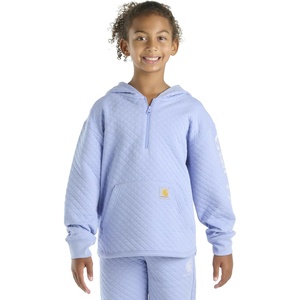 image:imageCarhartt Kids CA7108 LongSleeve Quilted Jersey Half Zip Sweatshirt  GirlsMed Purple