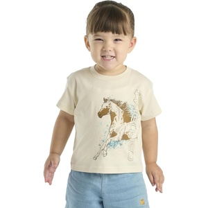 image:imageCarhartt Kids CA7115 ShortSleeve Dog TShirt  GirlsLight Beige