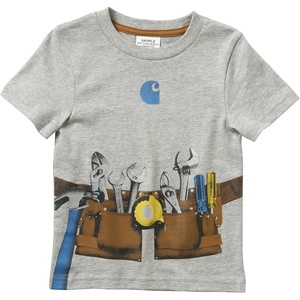 image:imageCarhartt Kids CA8705 ShortSleeve Tool Belt Tee  BoysHeather Gray