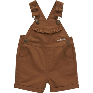 image:imageCarhartt Kids CM9748 Canvas Ruffle Front Shortall  GirlsCarhartt Brown